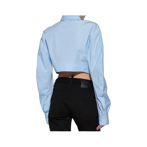 Pocket Detailed Cropped Shirt