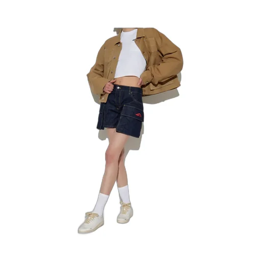 Pocket Detailed Denim Shorts