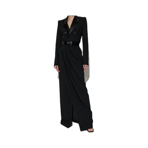 Belted Long Dress