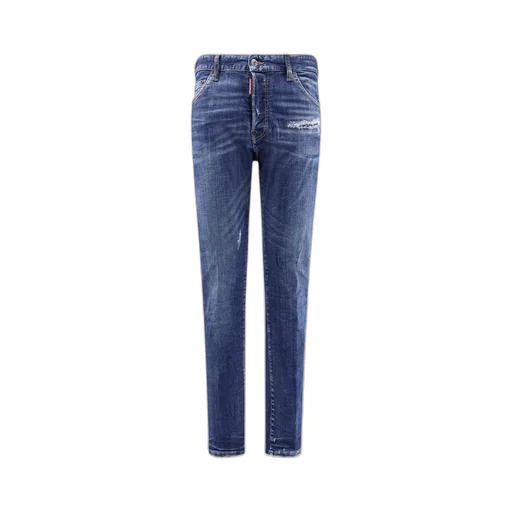 Logo-Patch Distressed Jeans