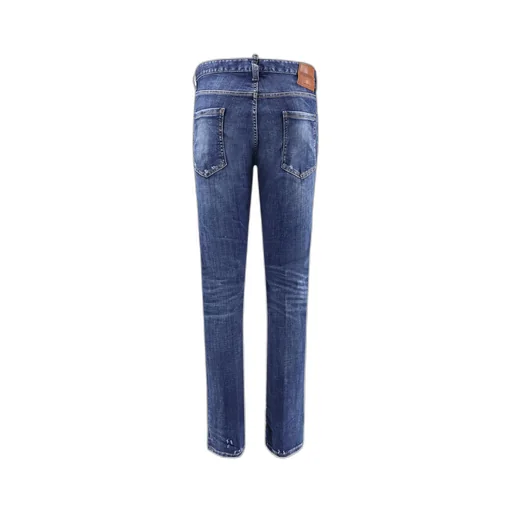 Logo-Patch Distressed Jeans