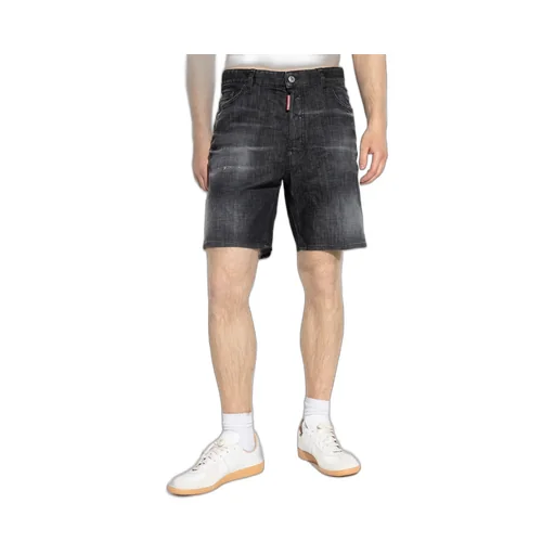 Washed Denim Shorts