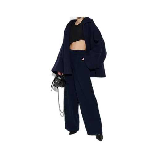 Pleated Wide-Leg Trousers