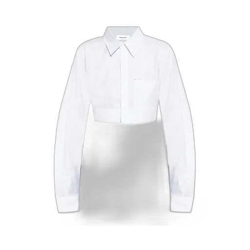 Pocket Detailed Cropped Shirt