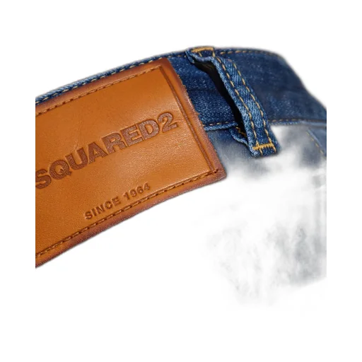 Logo Patch Distressed Jeans