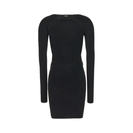 Open-Back Fine-Ribbed Minidress