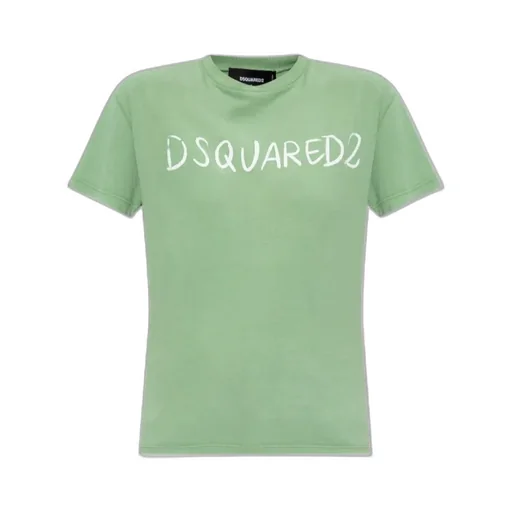 White Fade Just Right Fit Handwritten Logo T-Shirt