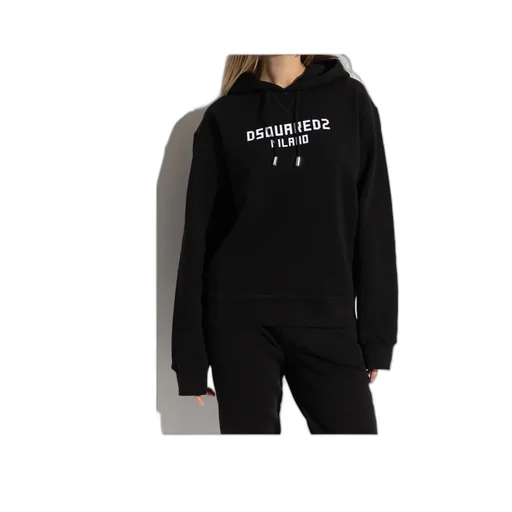 Logo Printed Drawstring Hoodie