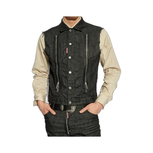 Frayed Edge Denim Vest