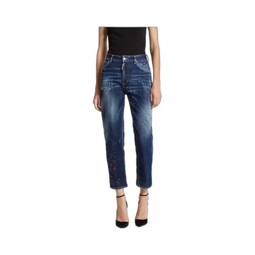 Distressed Straight-Leg Jeans