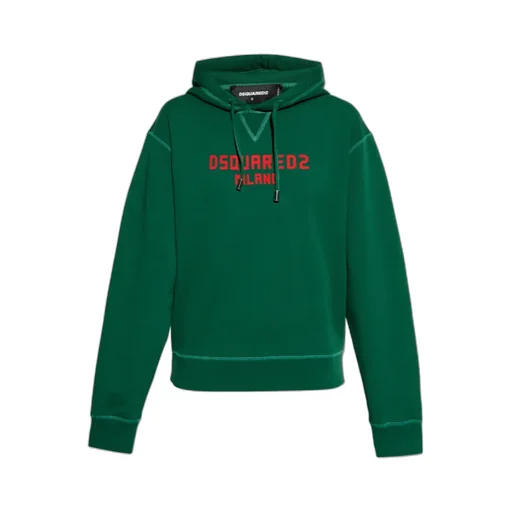 Logo Printed Drawstring Hoodie