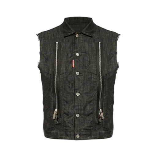 Frayed Edge Denim Vest