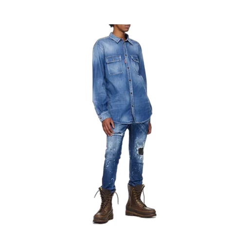 Light Wash Relax Dan Worker Pocket Shirt