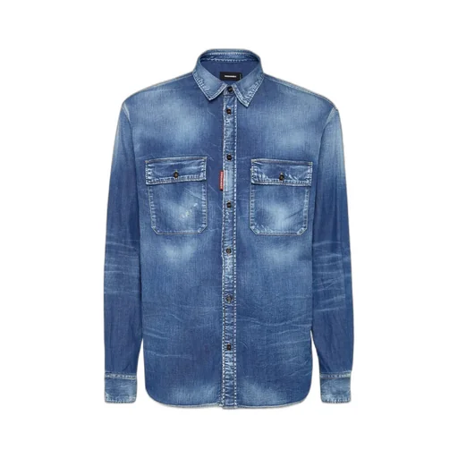 Light Wash Relax Dan Worker Pocket Shirt