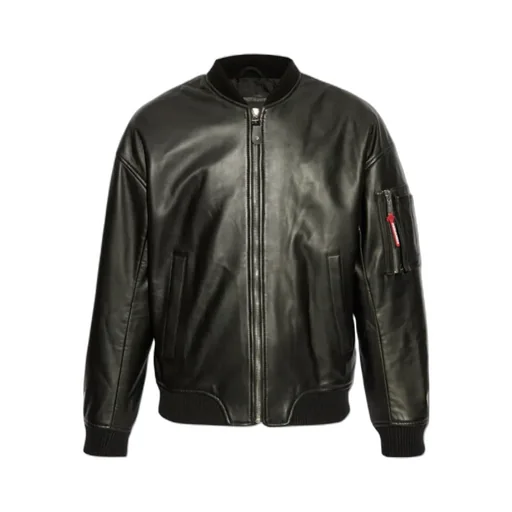 Zip-Up Leather Jacket