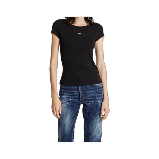 Leaf Logo Plaque Crewneck T-Shirt