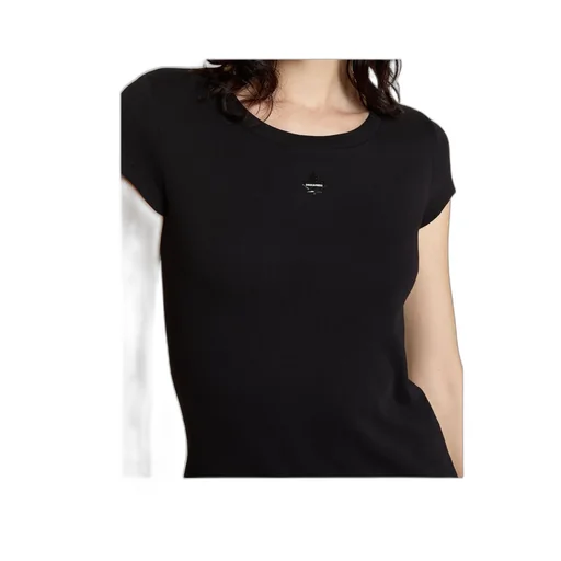 Leaf Logo Plaque Crewneck T-Shirt