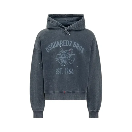 Distressed Drawstring Hoodie