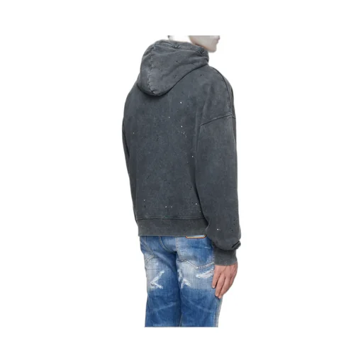 Distressed Drawstring Hoodie