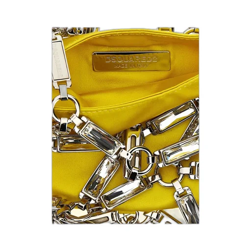 Cage Embellished Chain-Link Detailed Tote Bag