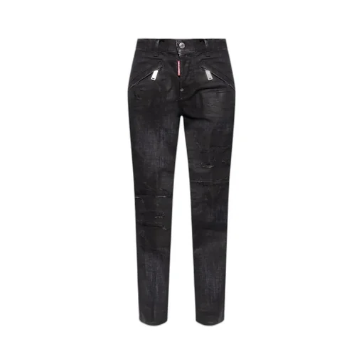 High-Waist Skinny-Cut Embellished Jeans