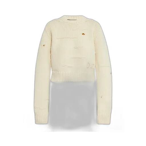 Ripped-Detail Crewneck Jumper