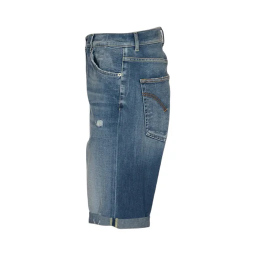 High-Waist Distressed Denim Shorts