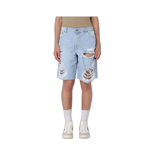 Ripped Denim Shorts