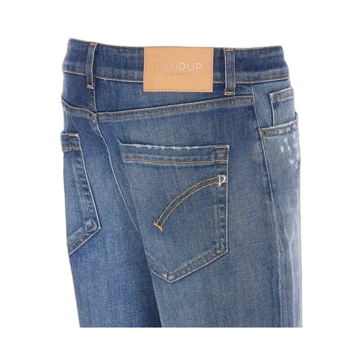 Distressed Button-Fly Pants