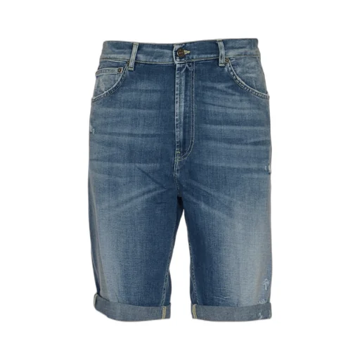 High-Waist Distressed Denim Shorts