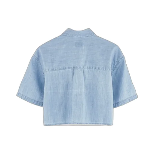 Cropped Button-Up Shirt