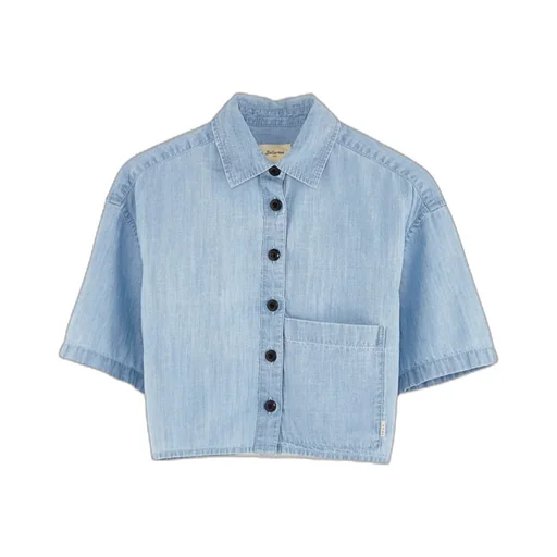 Cropped Button-Up Shirt
