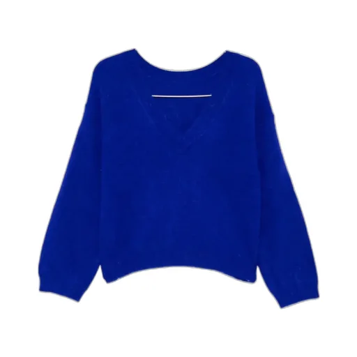 Long-Sleeved V-Neck Sweater