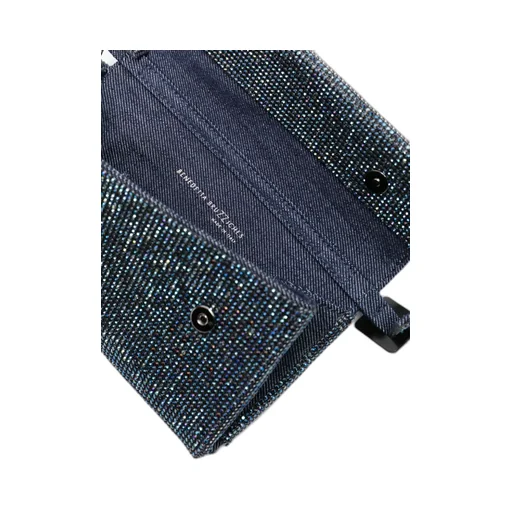 Vitty La Mignon Rhinestone-Embellished Denim Bag
