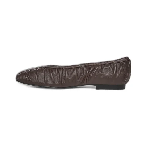 Ruched V-Neck Flat Shoes