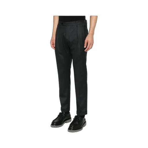 Pleated Side-Buckle Trousers