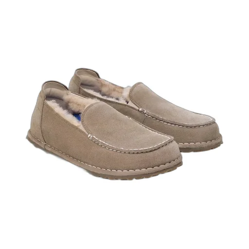 Utti Shearling Suede Loafers