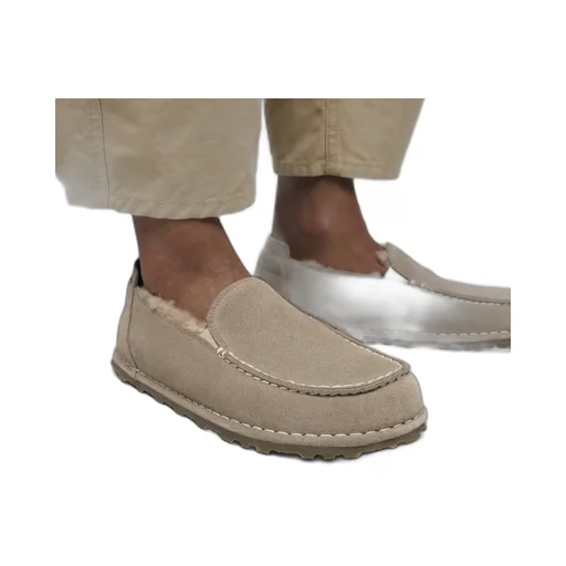 Utti Shearling Suede Loafers