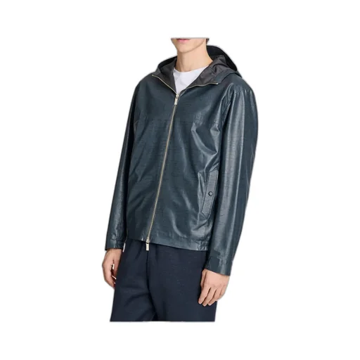 Long-Sleeved Zipper Leather Jacket