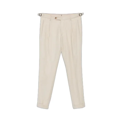Pleated Side-Buckle Trousers