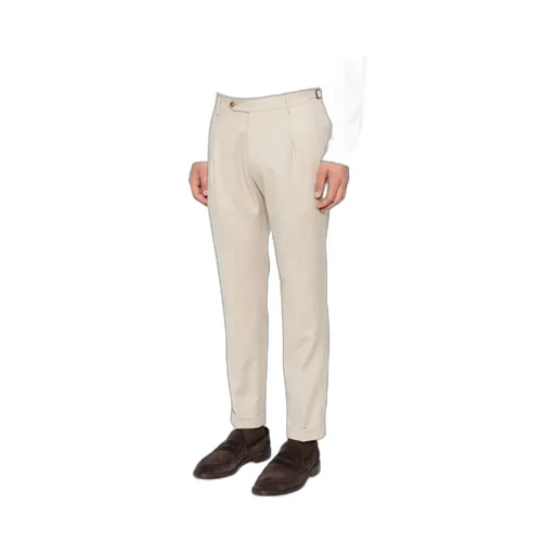 Pleated Side-Buckle Trousers
