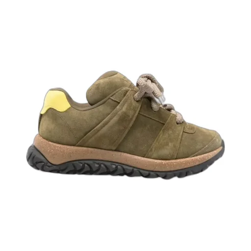 Panelled Lace-Up Sneakers