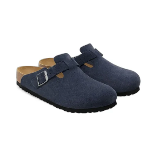 Boston Buckle-Fastening Slippers