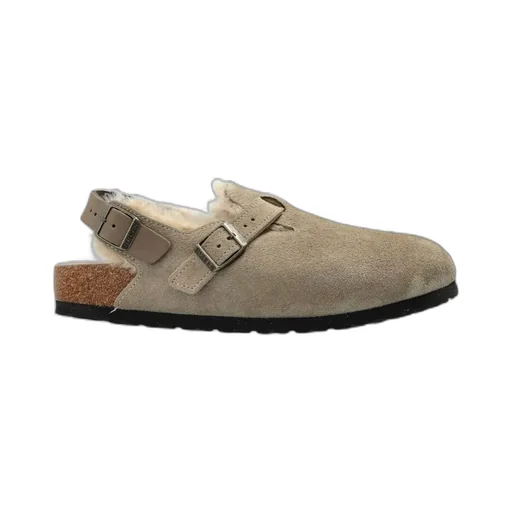 Shearling Buckle Sandals