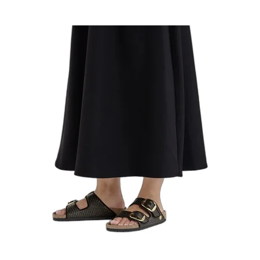Double Buckle Woven Sandals