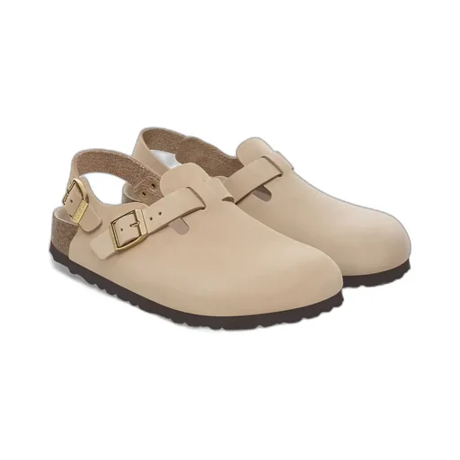 Buckle Detailed Round Toe Sandals