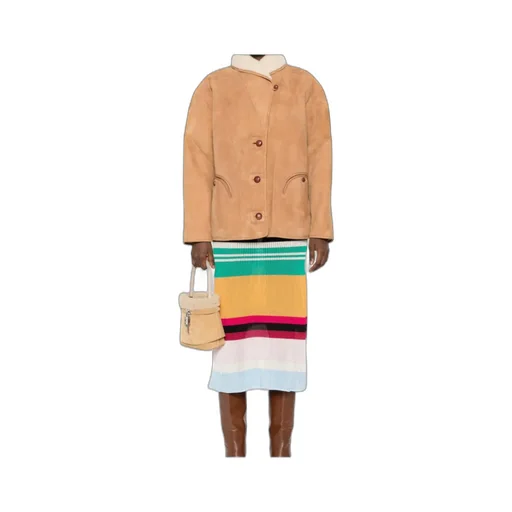 Long-Sleeved Leather Jacket