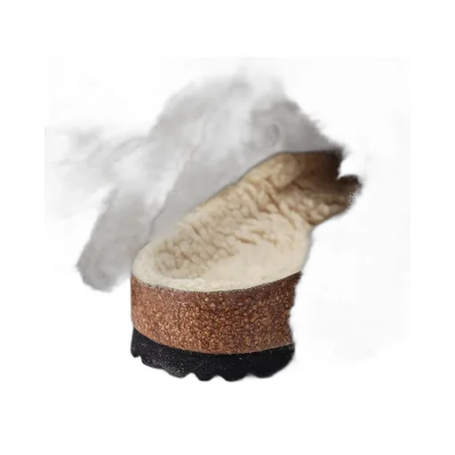 Shearling Buckle Sandals