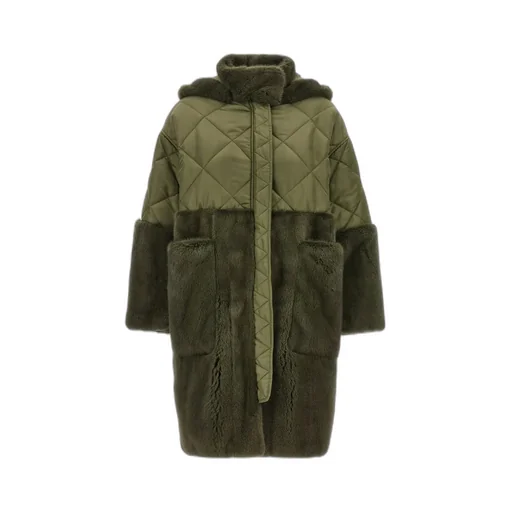 Long-Sleeved Spliced Coat
