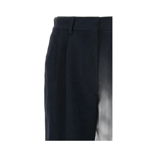 Pleated Pocket Straight Trousers